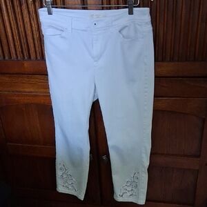 J. Jill Authentic Cropped Denim Jeans with Accent Cutout